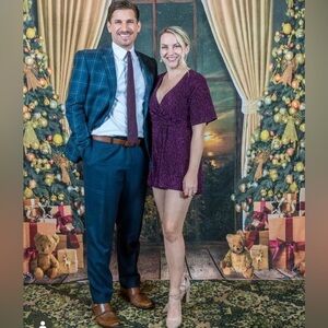 Burgundy, sparkly romper! Worn twice!